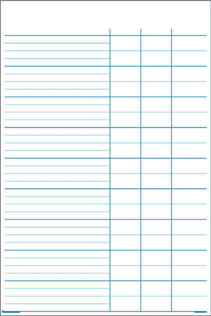Large Golf Score Sheets