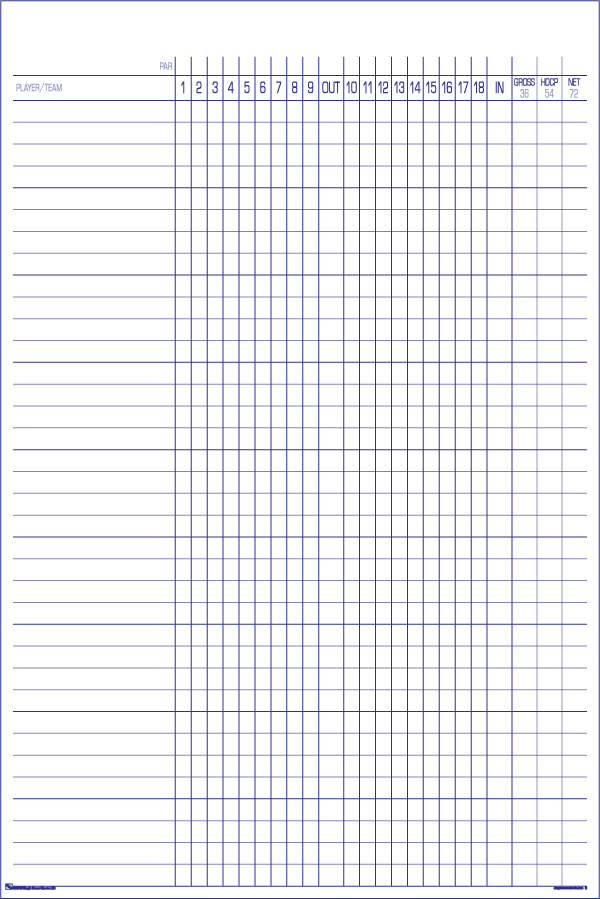 Five Round Score Sheet – Simple Score Sheets