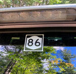 NY Route 86 Car Stickers