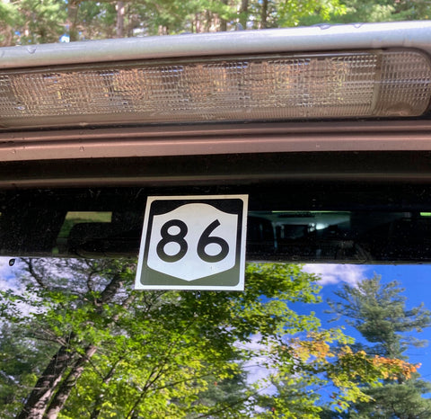 NY Route 86 Car Stickers